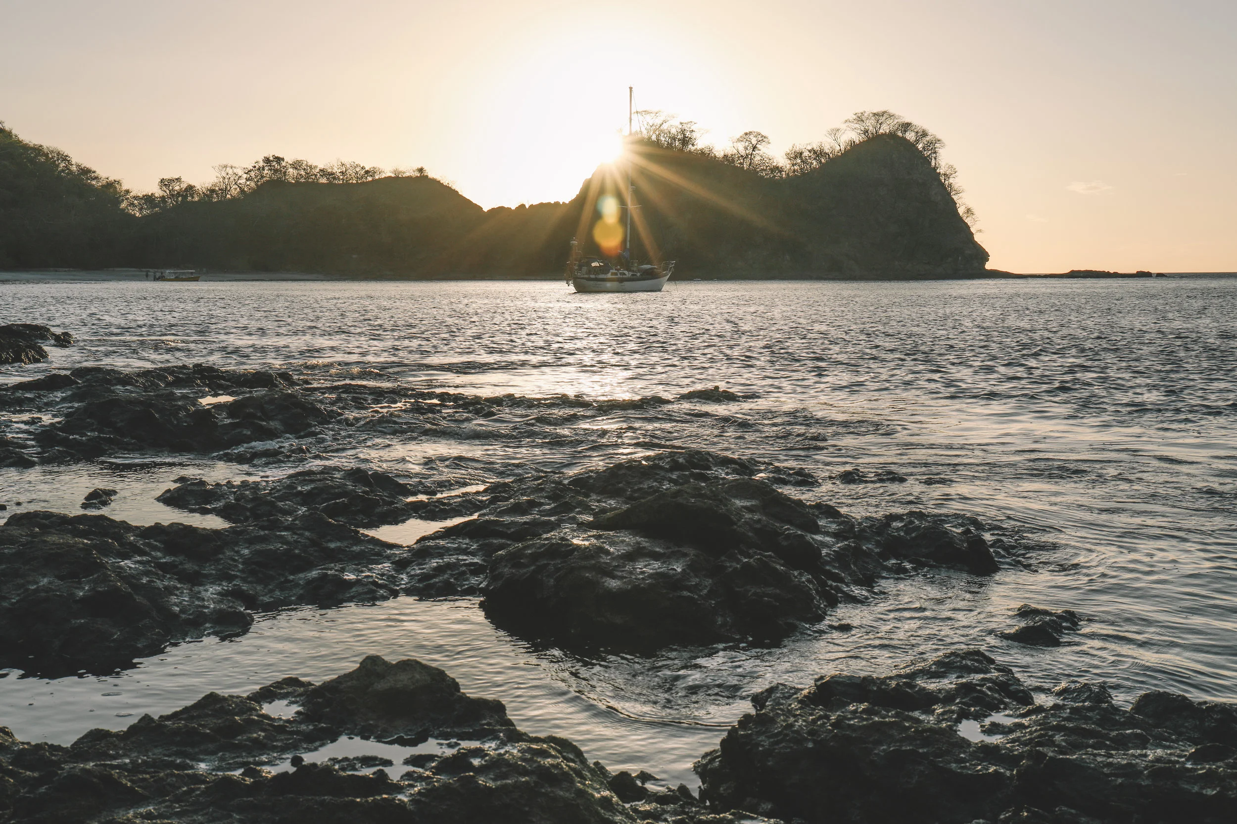 Agape anchored in Bahia Huevos a few miles from Playas del Coco.