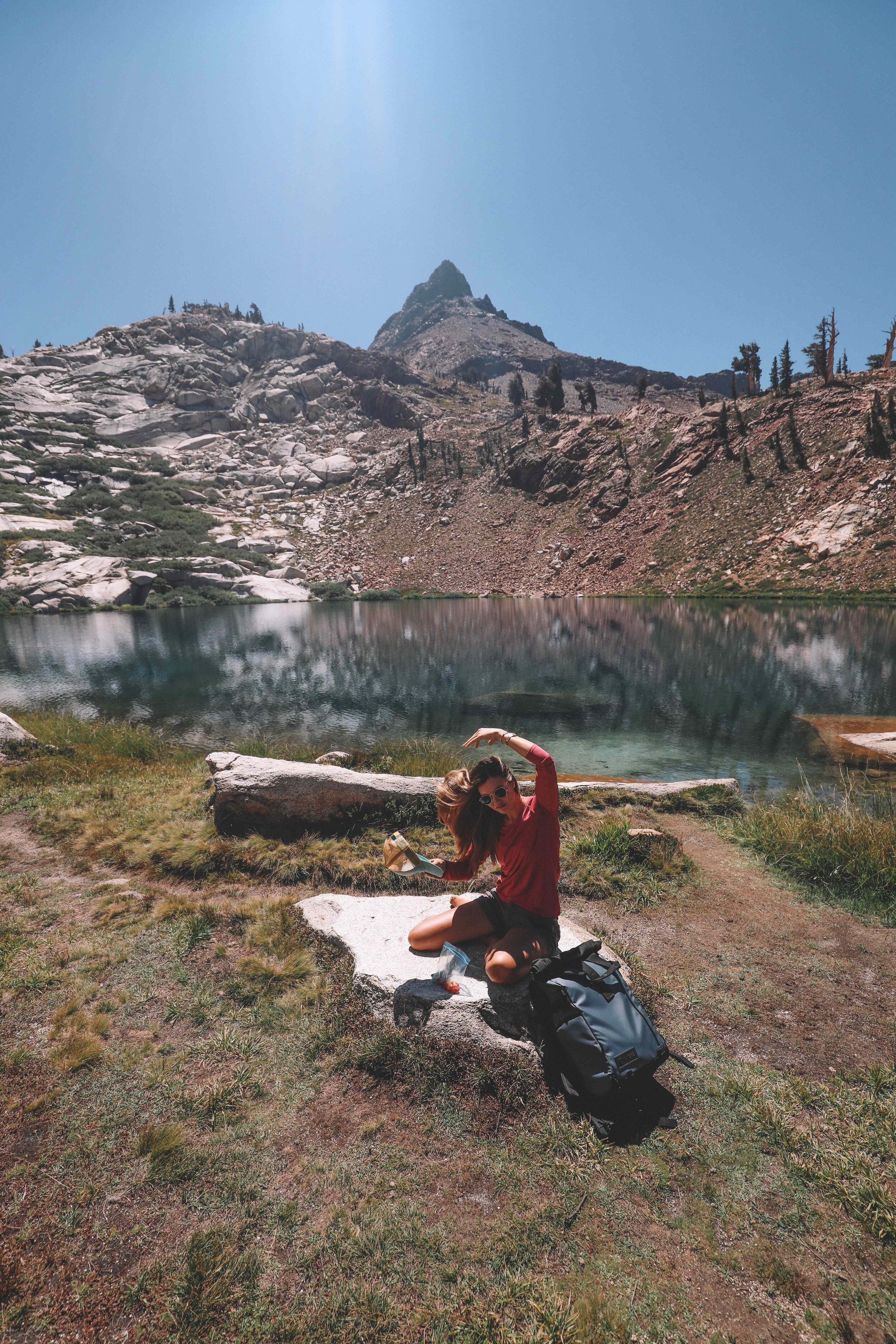 A quick sour patch kids snack break at Monarch Lake.