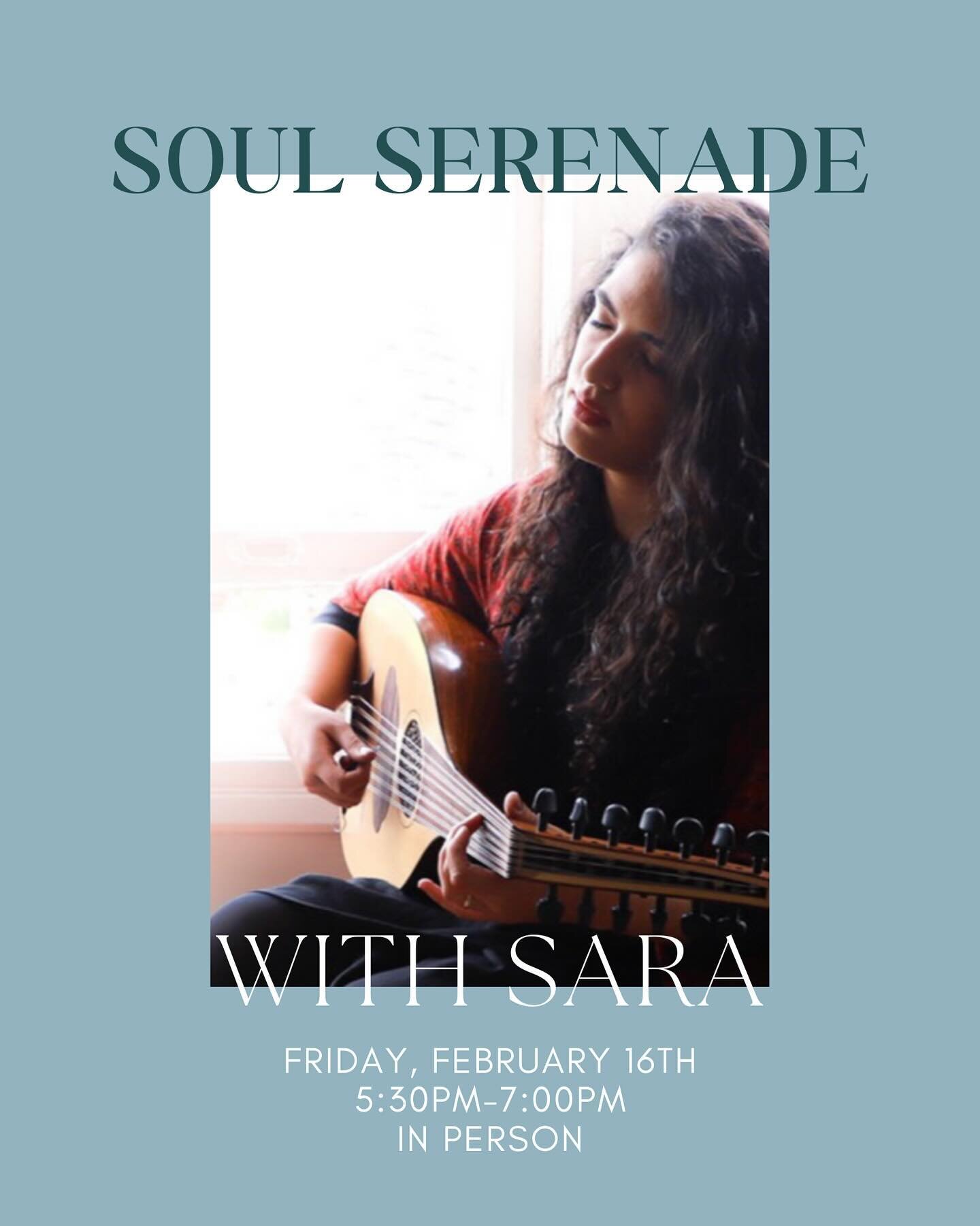 Join Sara on Friday, February 16th at 5:30PM for Soul Serenade. In this unique class, you will be guided through meditation and a restorative practice, followed by a Persian classical music performance. Passion is paramount, but passion refined and s