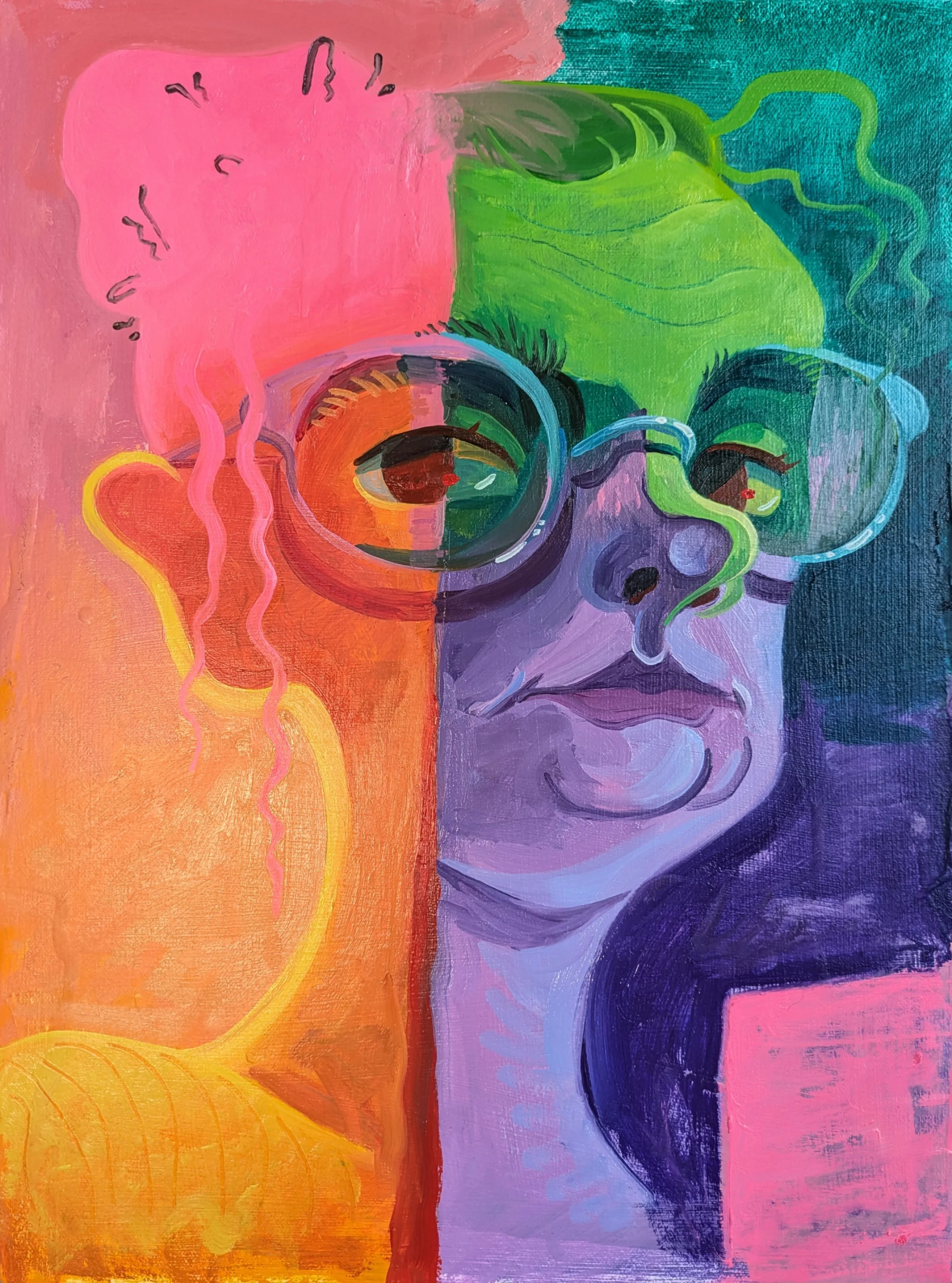 Color-Block Self-Portrait