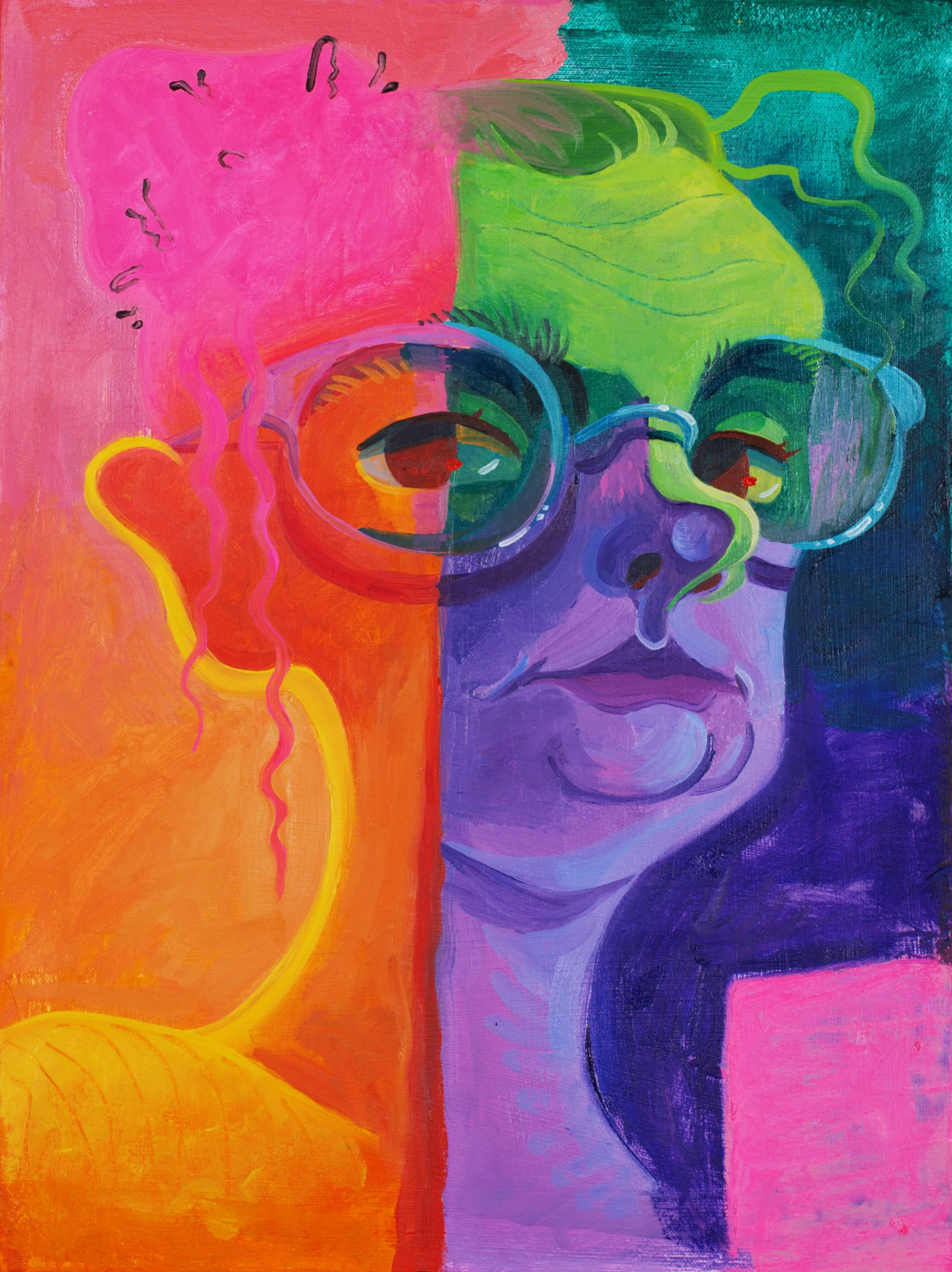 Color-Block Self-Portrait