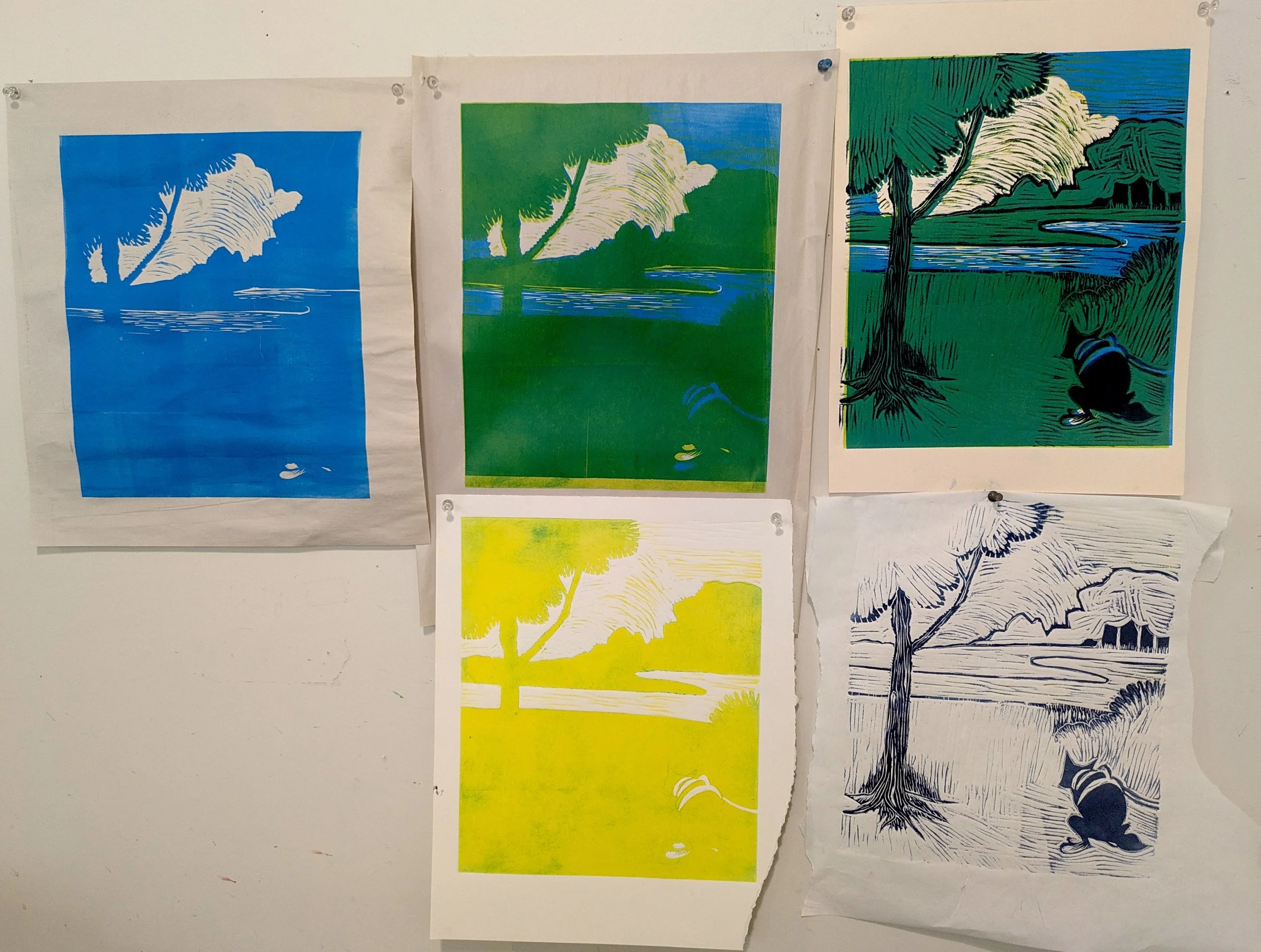 A Poo with a View - Reduction Print Steps