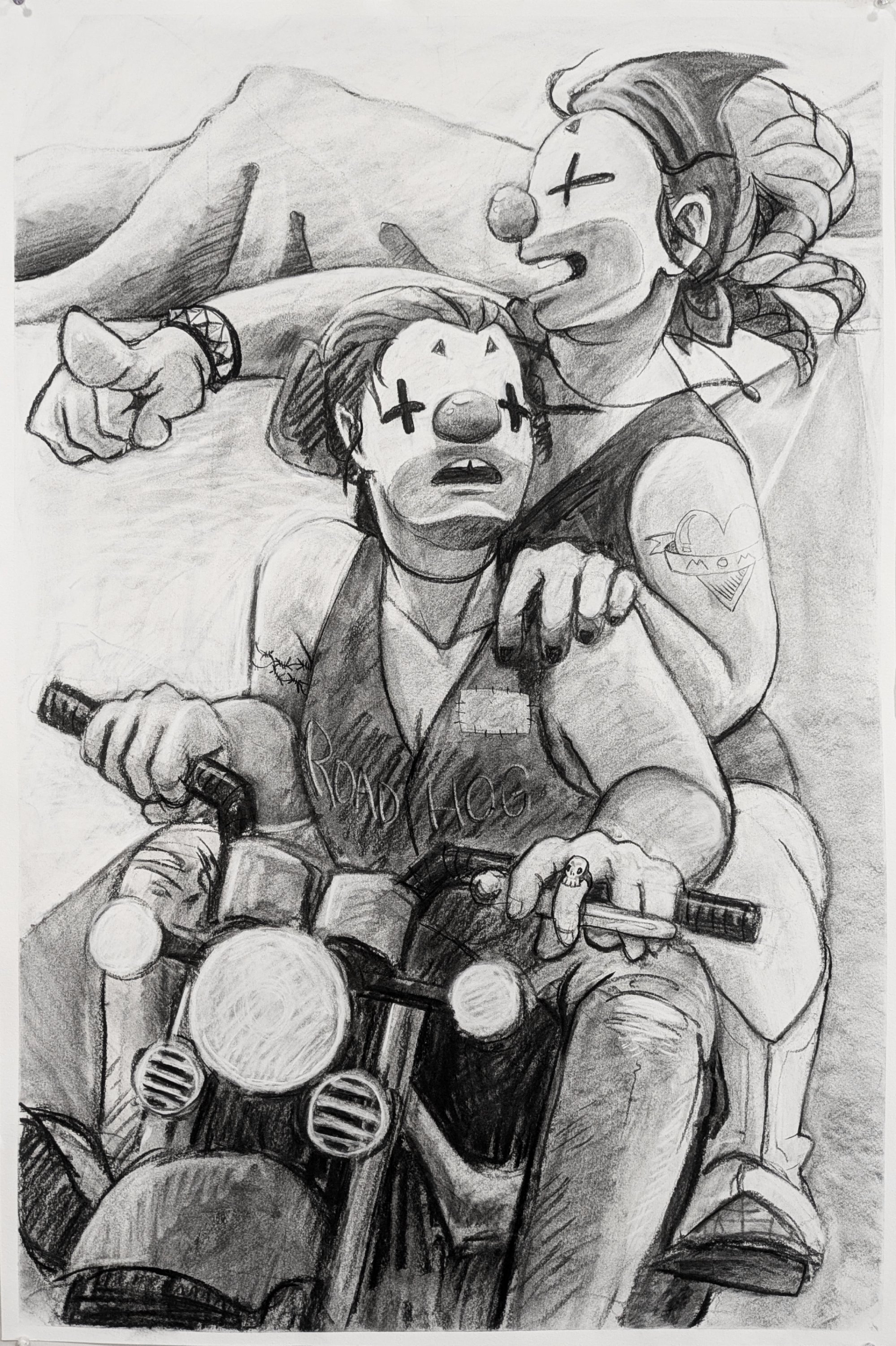 Road Hogs (Multi-Figure Drawing)