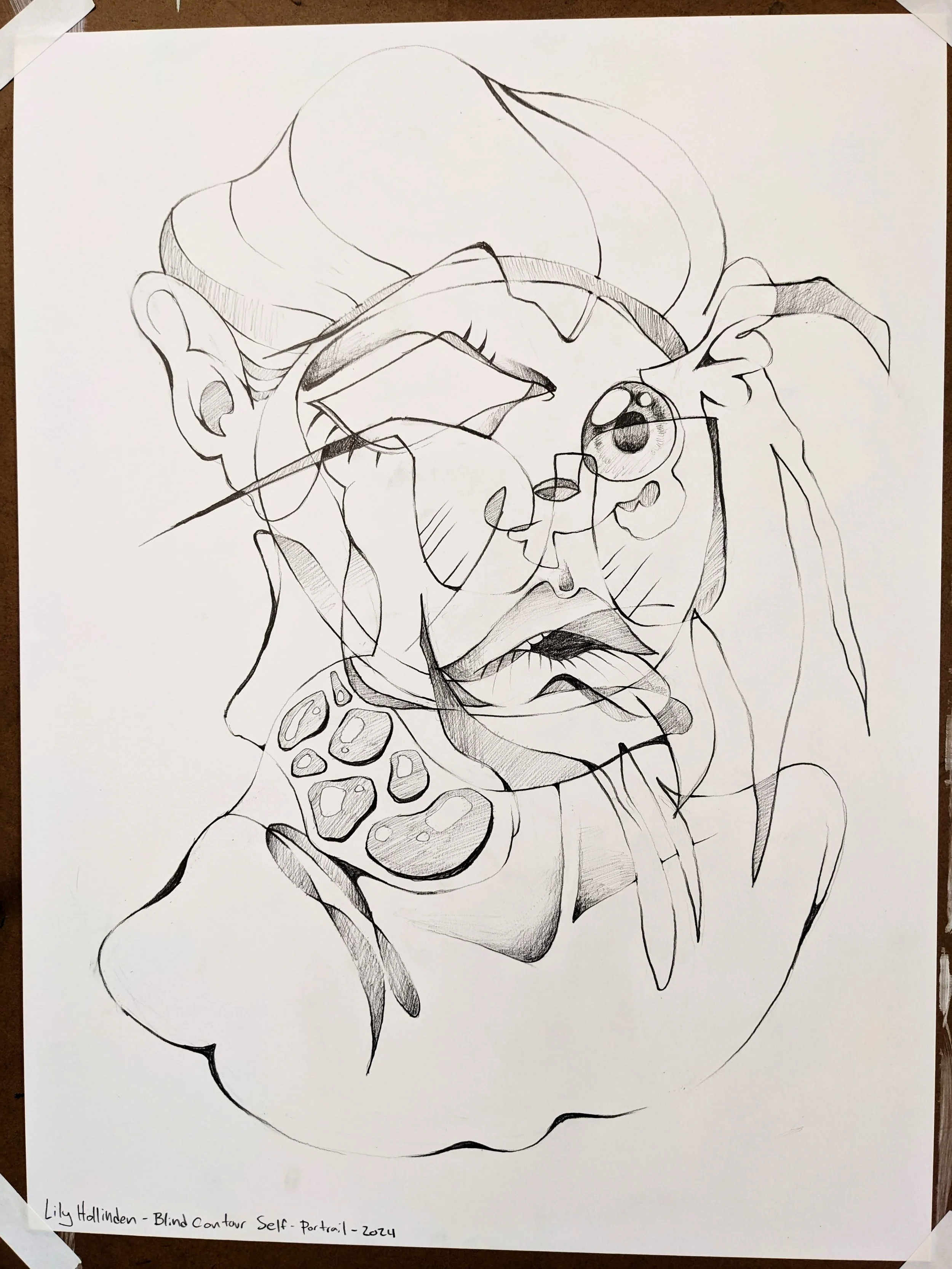 Blind Contour Self-Portrait