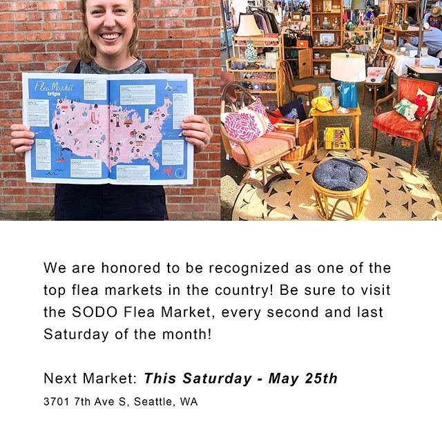 Thank you for making the SODO Flea Market so special! We'll see you at the Market on Memorial Day Weekend! Saturday, May 25th, 10am-4pm at @epicantique. 2019 Market dates: May 25, Jun 8, Jun 29, July 13, Jul 27, Aug 10, Aug 31, Sep 14, Sep 28, Oct 12