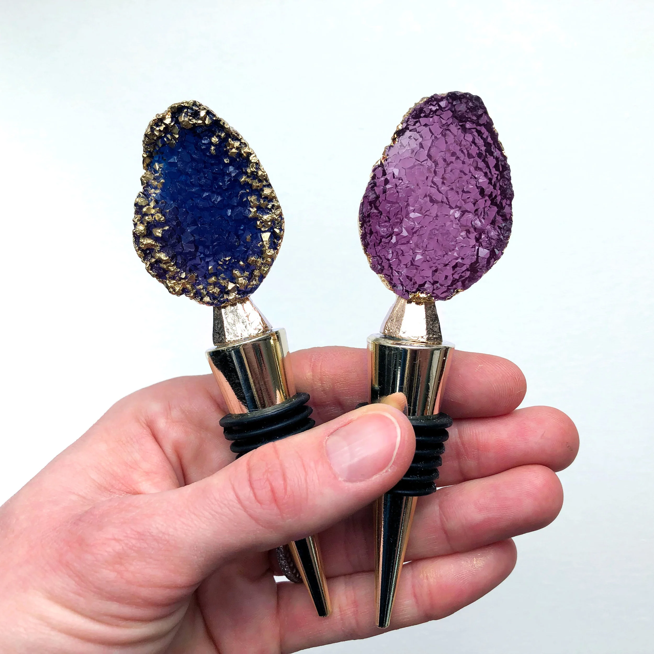 Geode Bottle Stopper Makeover