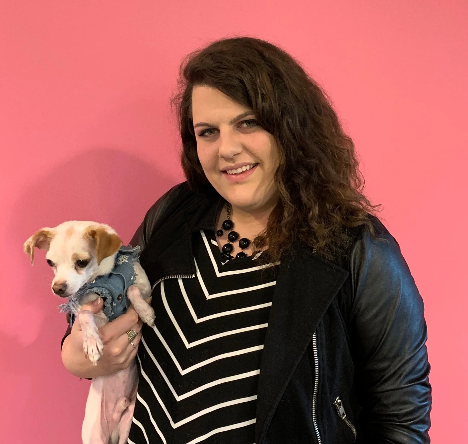 Evia’s new Event Project Manager, Jessica Tate, and her “assistant” Pico
