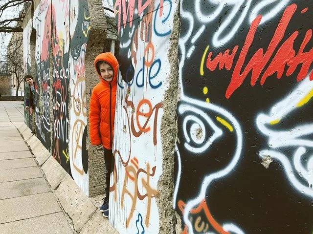 Visiting Fulton, Mo - pieces of the Berlin Wall next to the Winston Churchill Museum