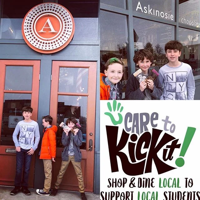 We went to Askinosie Chocolate Saturday because they gave 20% of their profits for that day to Care to Learn.