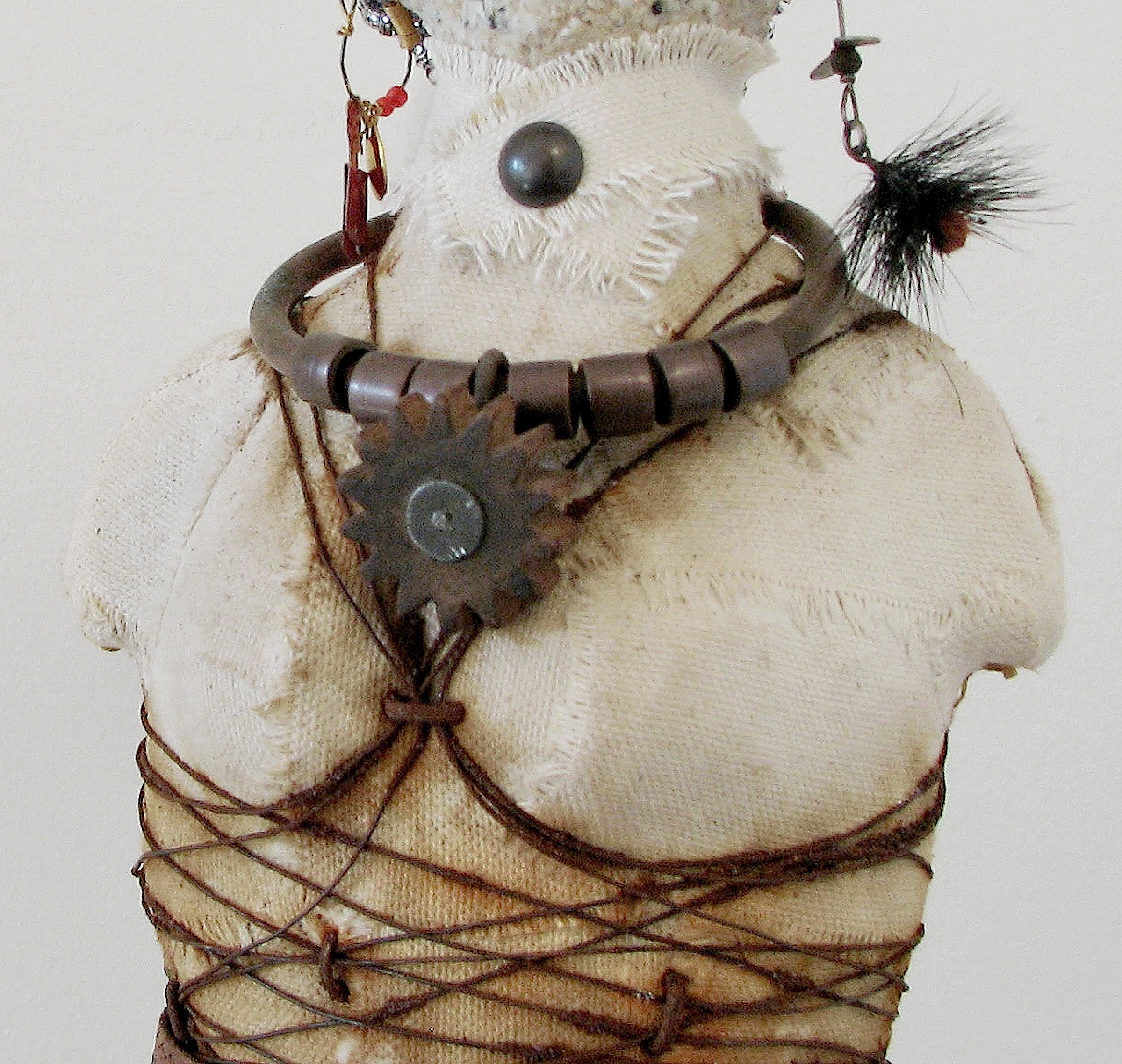 Curly Haired Lady , detail — Mixed media.