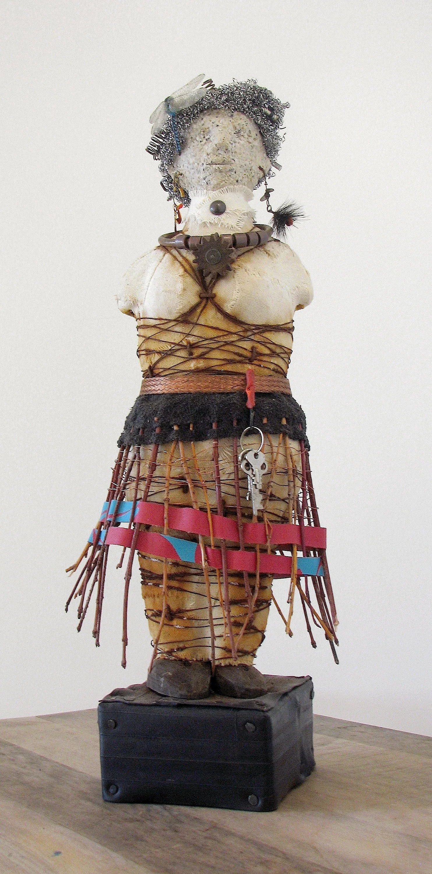 Curly Haired Lady . Made at North Country Studio Workshop with teacher Geoffrey Gorman — Mixed media.