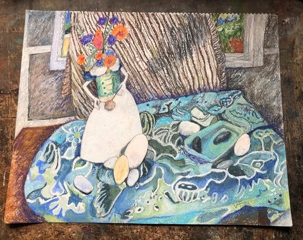 Stones and Lady Vase