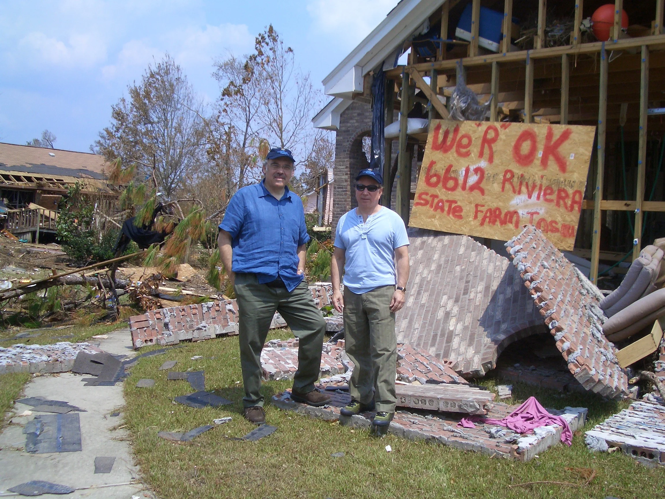 Irwin and Paul Simon in Post-Katrina New Orleans, 2005