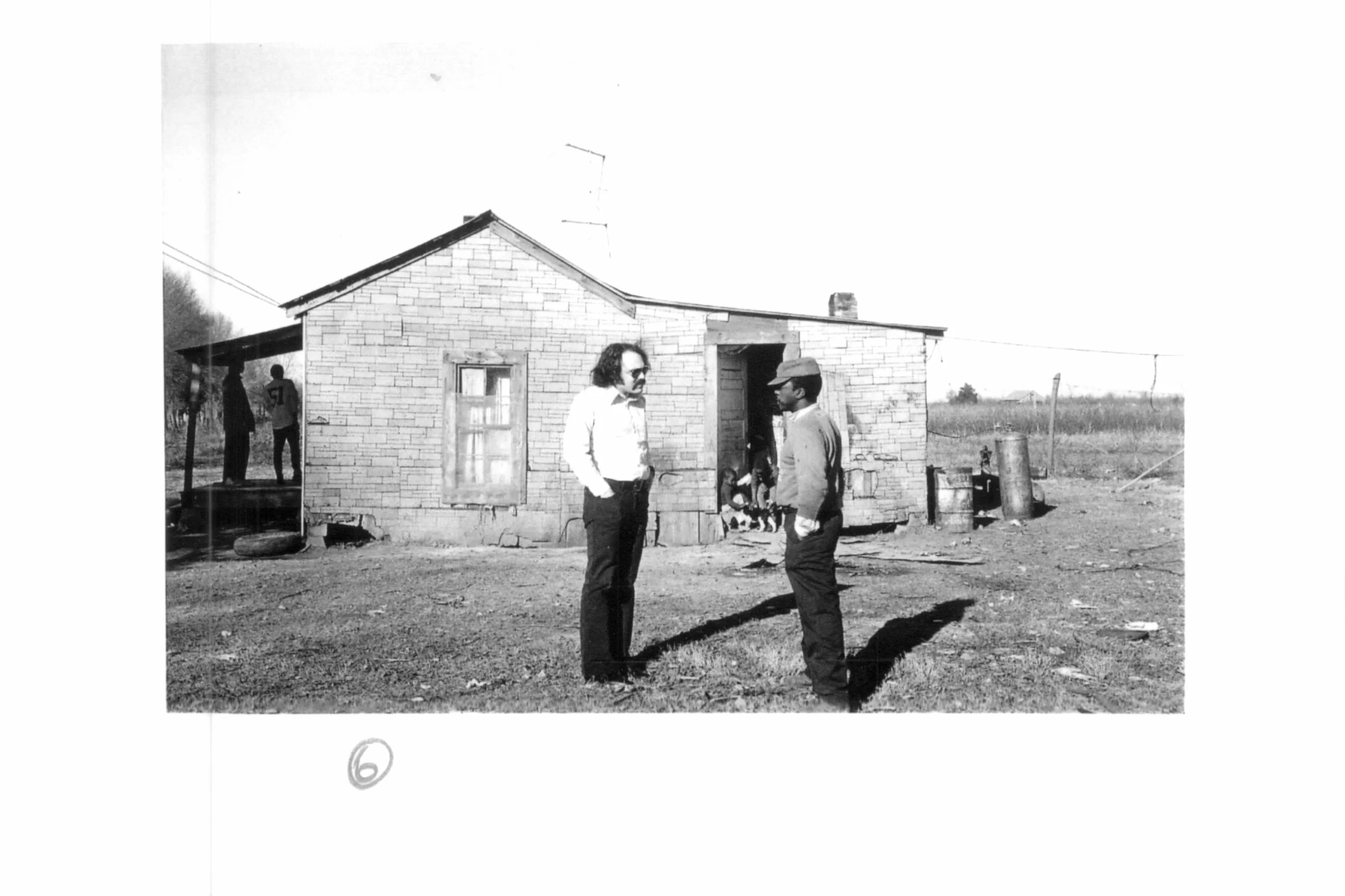 Irwin with local farmer, Lee County Arkansas, 1972