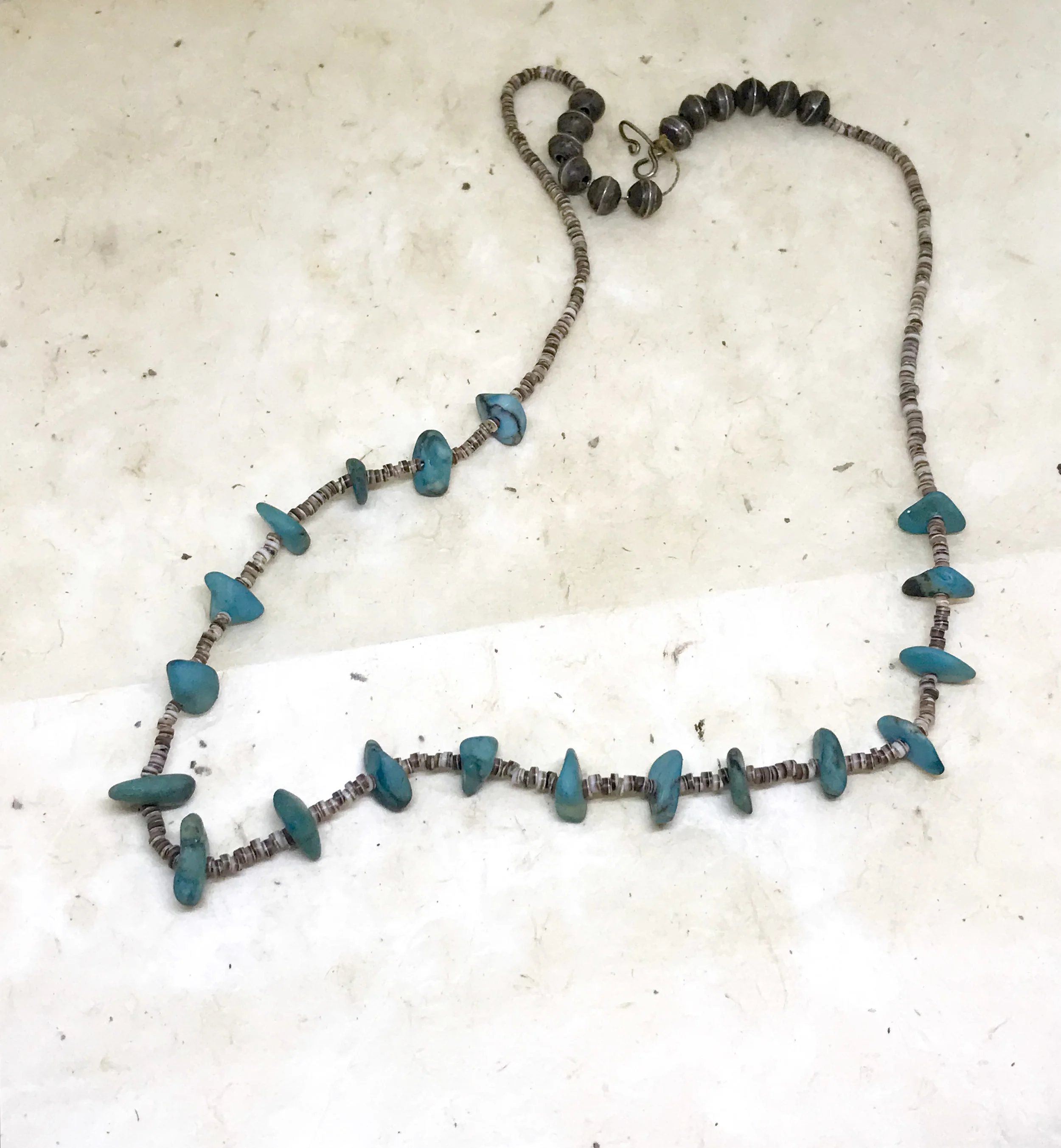 Raw turquoise Shell Necklace 