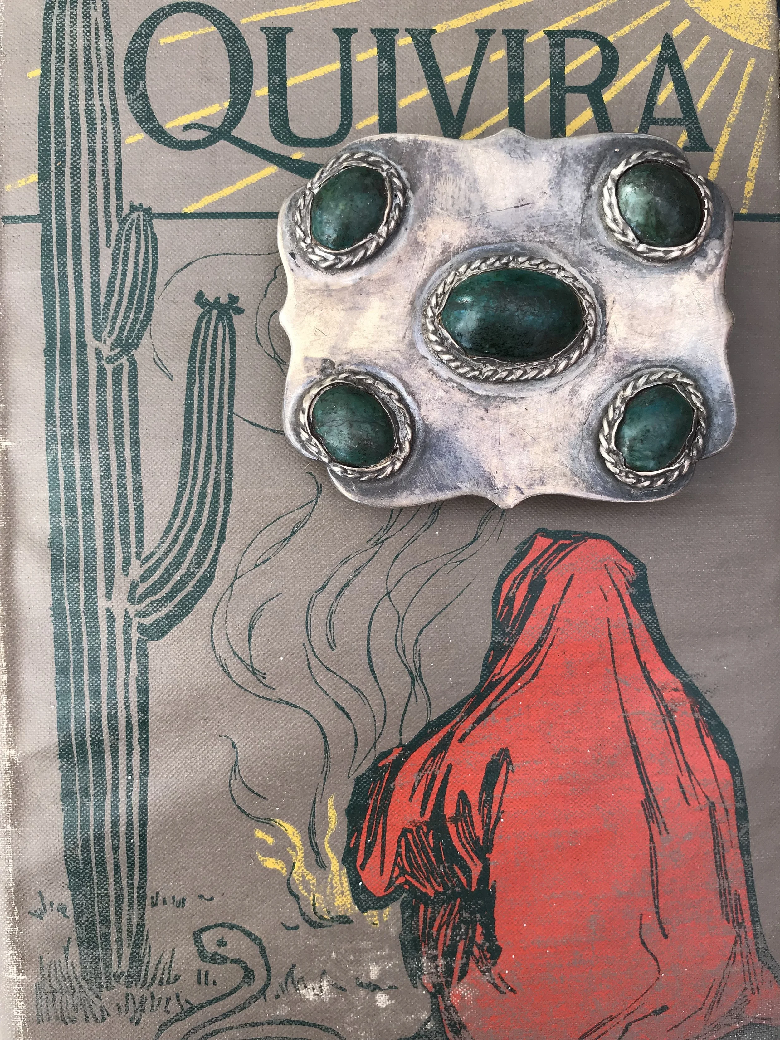 Mexican silver belt buckle 