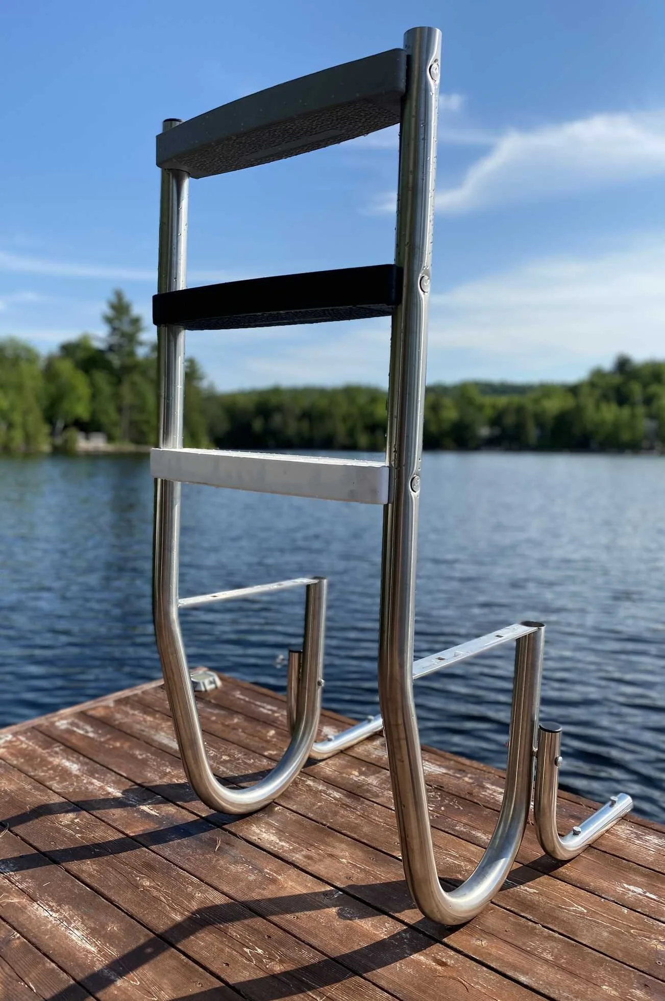 Hinged Dock Ladder in storage position