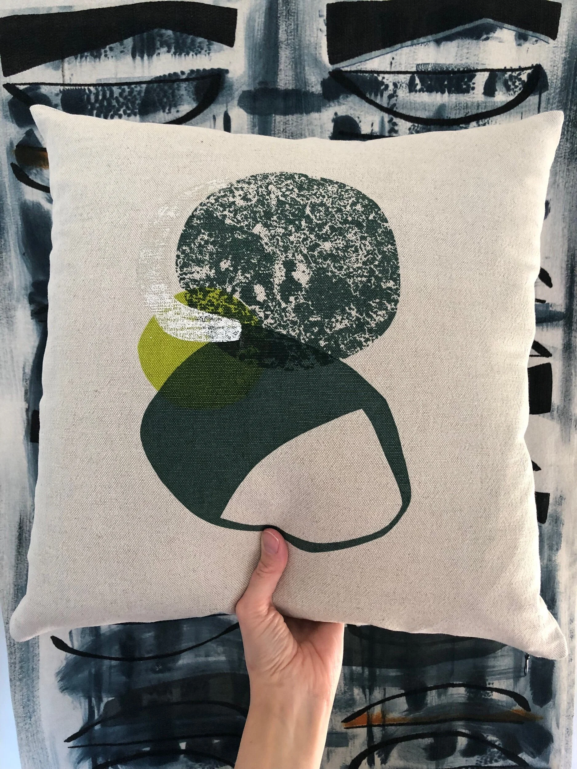 Stepping Stones Screen Printed Cushion