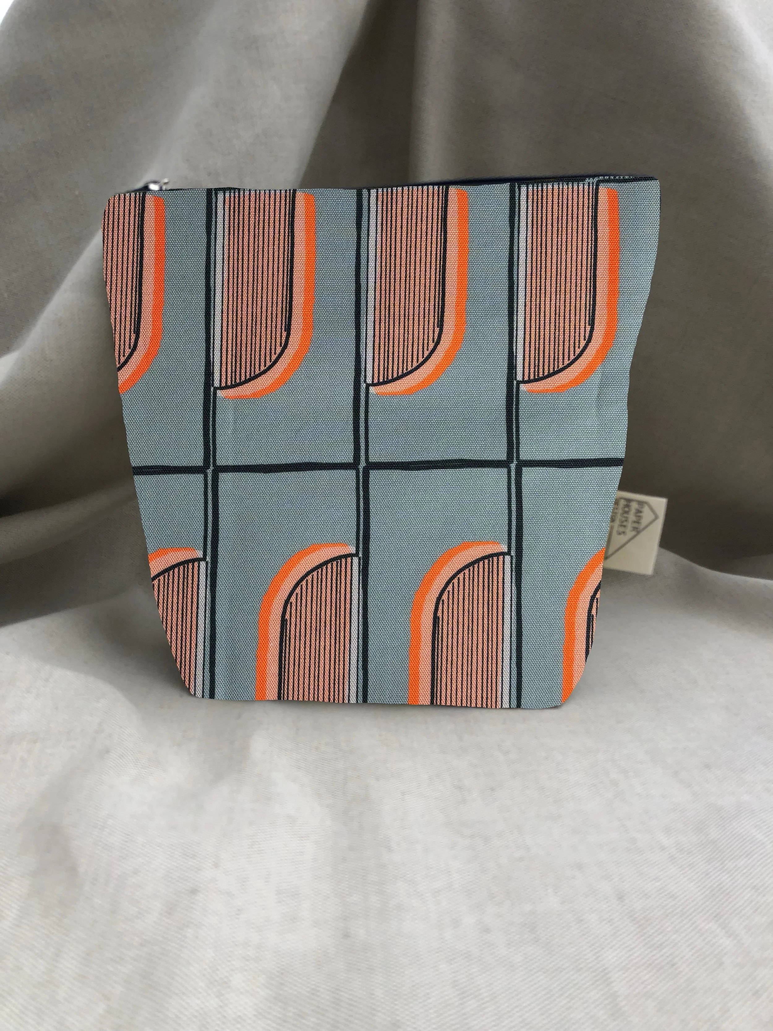 Arch Wash Bag Case - Blue + Orange
