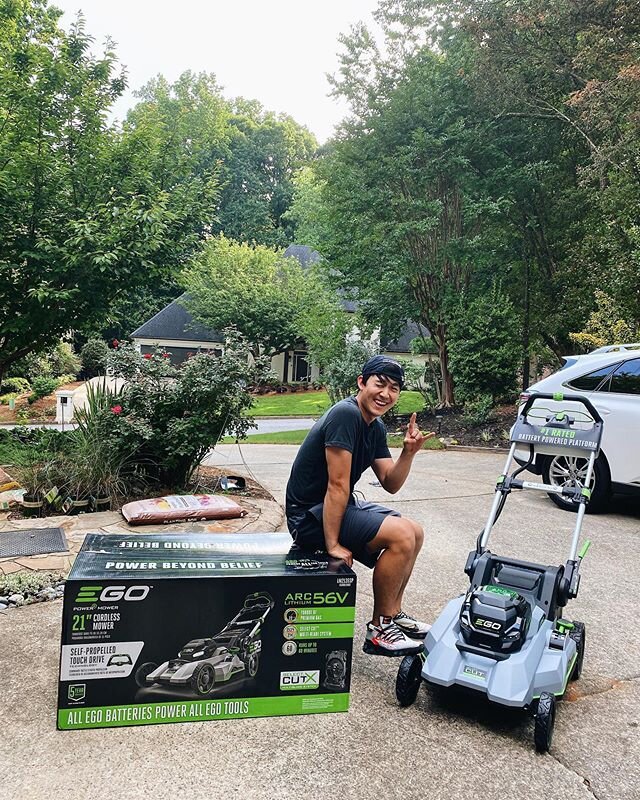 @EgoPowerPlus is THE Tesla of lawn mowers. And I have to be quite frank...it&rsquo;s awesome. Not as powerful for the self propelled wheels on hillside lawns but power? It&rsquo;s awesome. It&rsquo;s SUPER quiet, I can actually have a conversation if