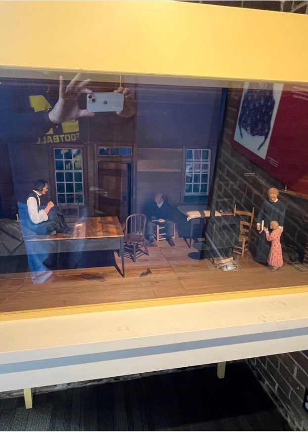 Sorry for the glare...a little model of what the shop would have looked like inside