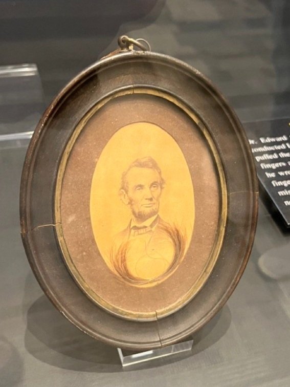 An actual lock of Lincoln's hair...