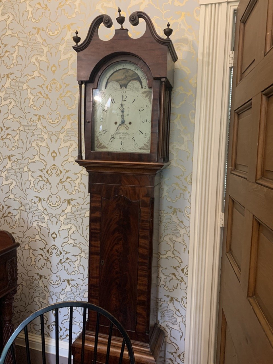 Grandfather clock in the parlor