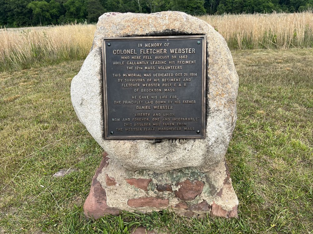 Daniel Webster's son mortally wounded on this spot