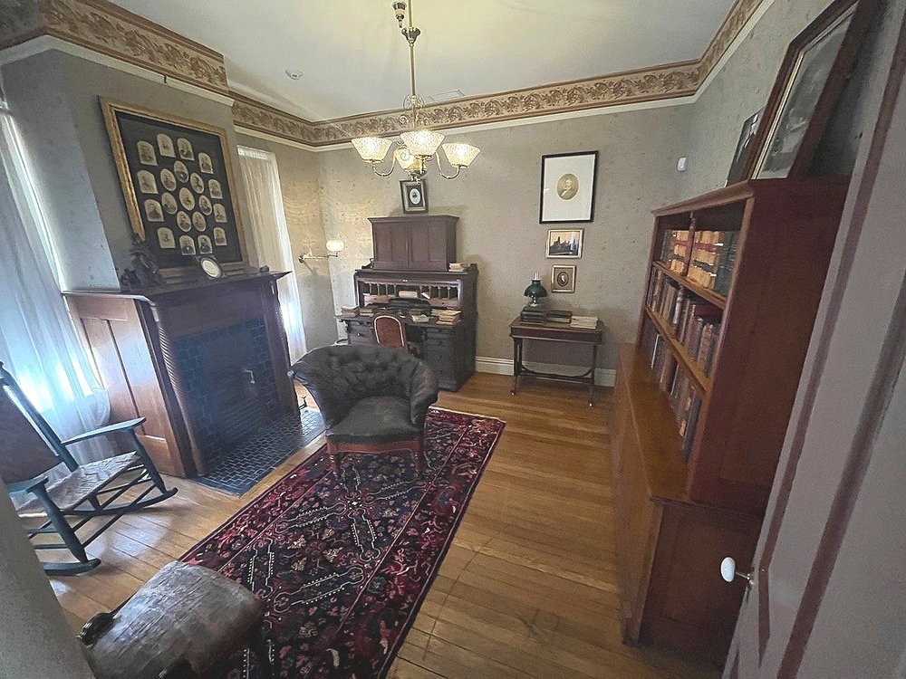 Garfield's study (left as is aside from added fireplace &amp; painting)