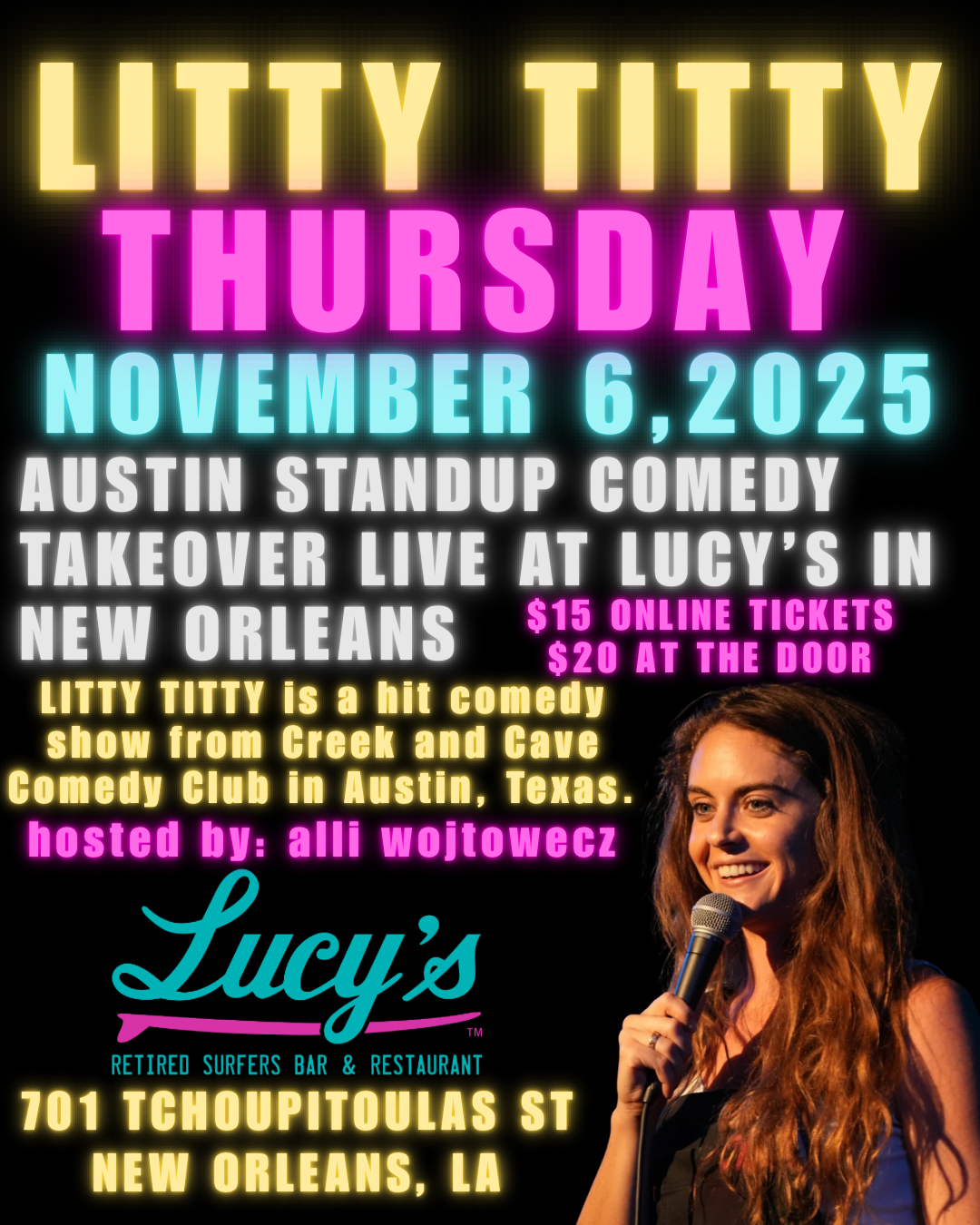 Litty Titty Thursday Stand-up Comedy Gong Show (New Orleans, LA)