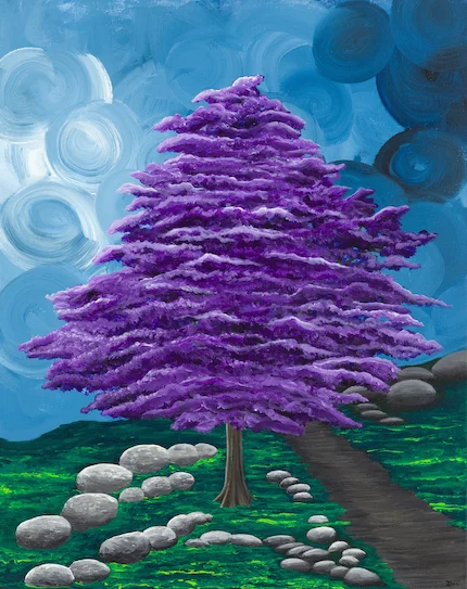 The Purple Tree | 16 x 20