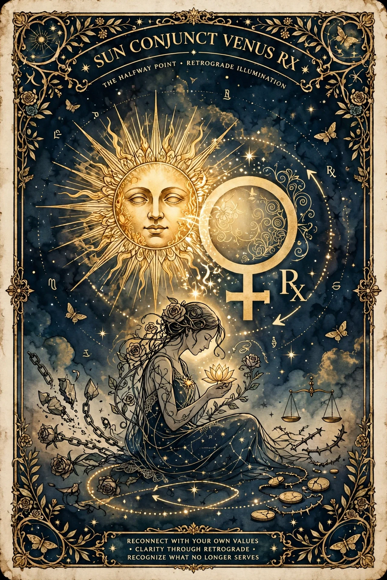 Sun conjunct Venus Rx
