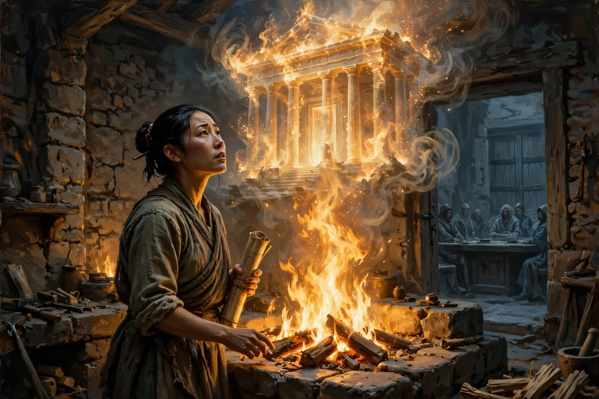 StoryScope for Jupiter Trine Neptune Rx + Opposite Pluto Rx : THE KEEPER OF THE HEARTH AND THE COUNCIL OF LOCKED DOORS