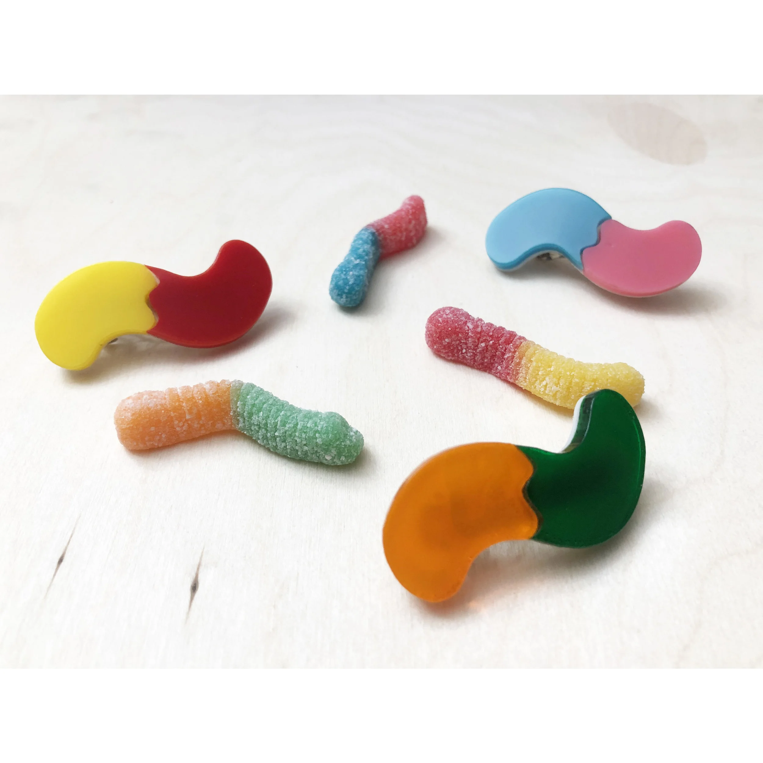 Gummi Worm Barrettes