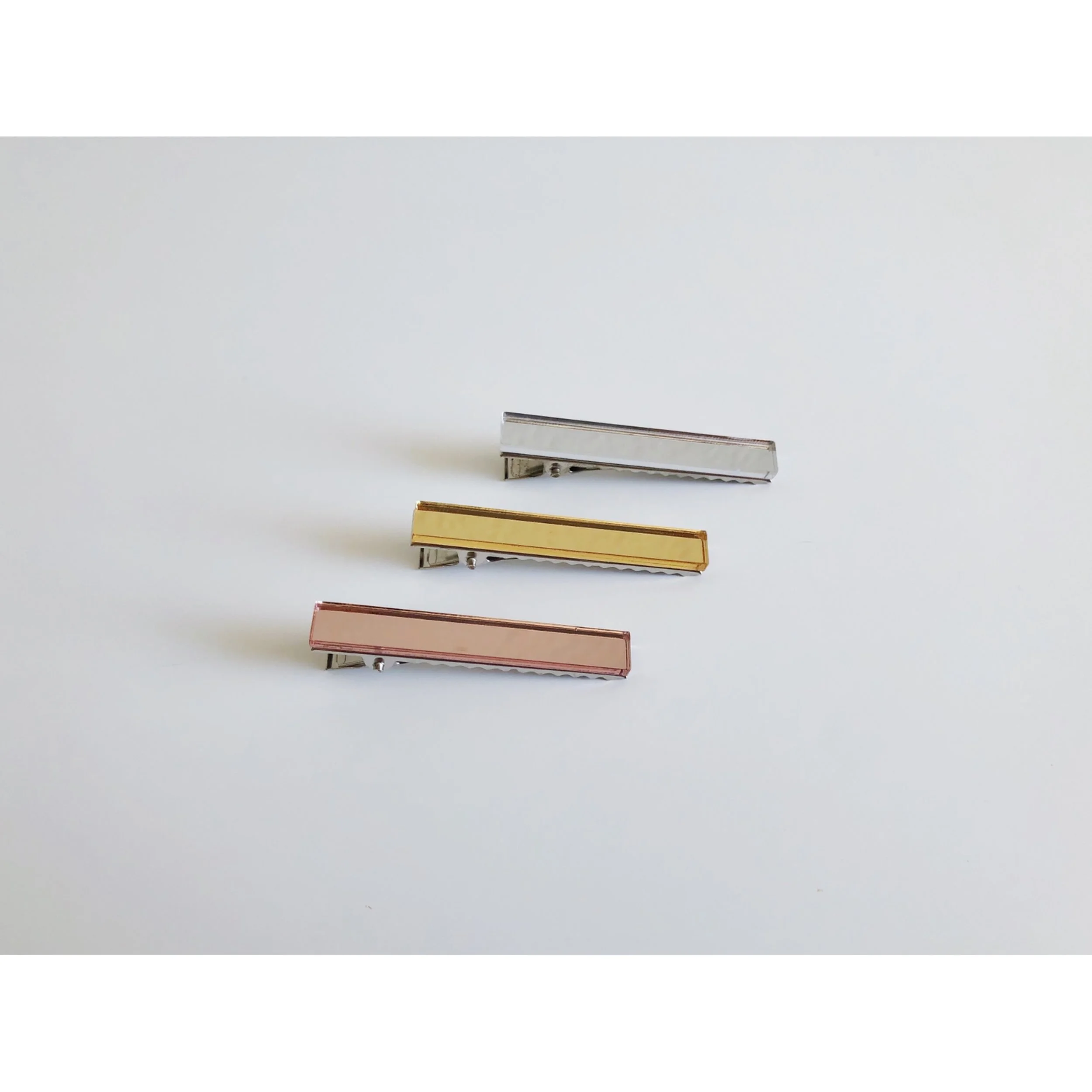 Mirrored Alligator Hair Clips