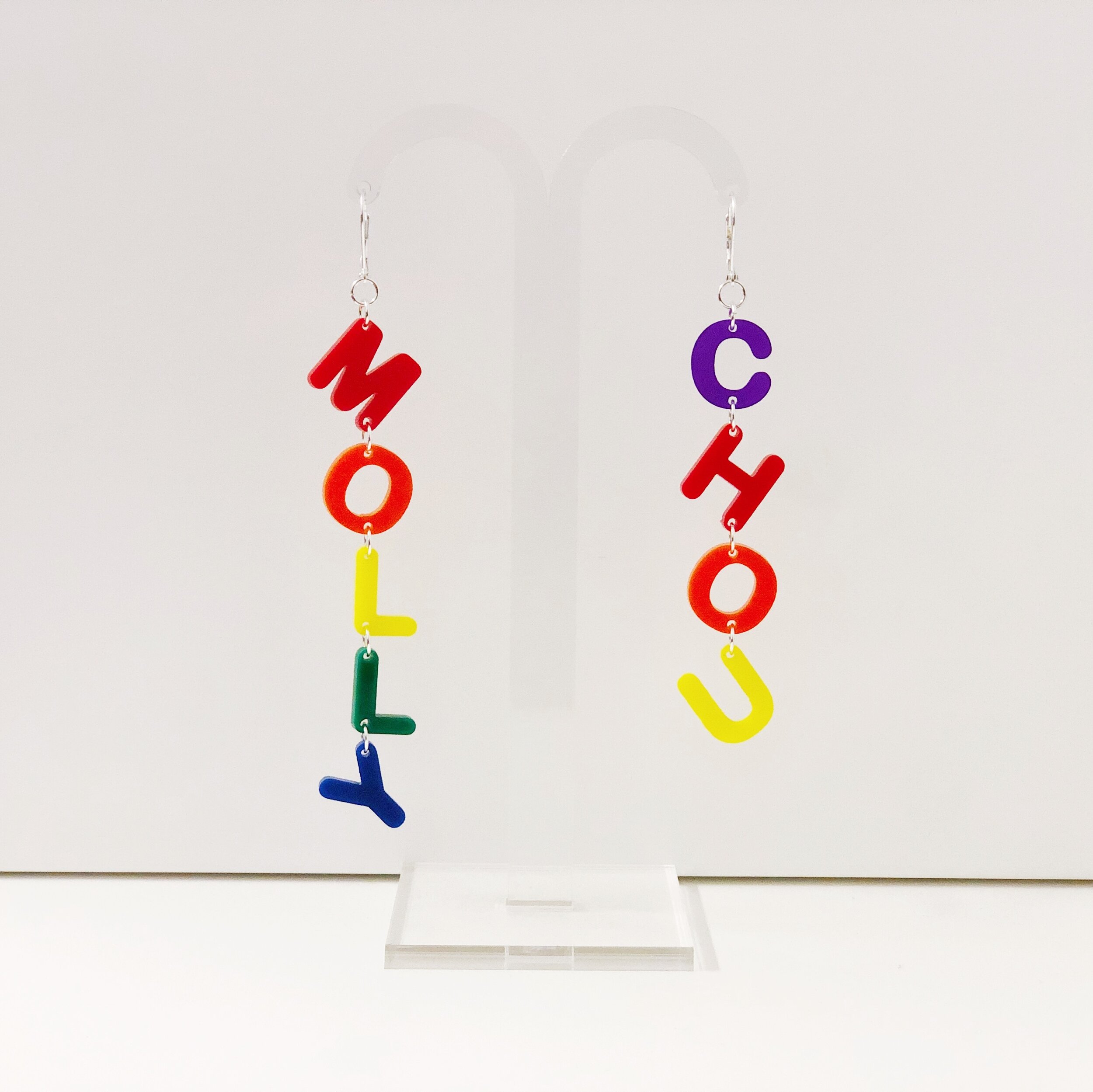 ROYGBIV Custom Name Drop Earrings