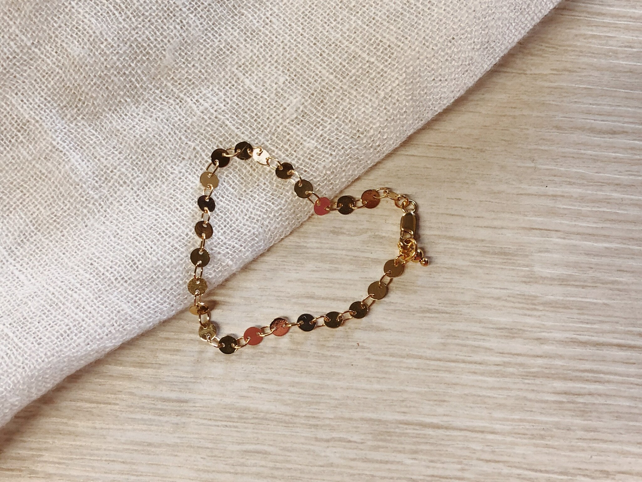 Disc Chain Link Bracelet