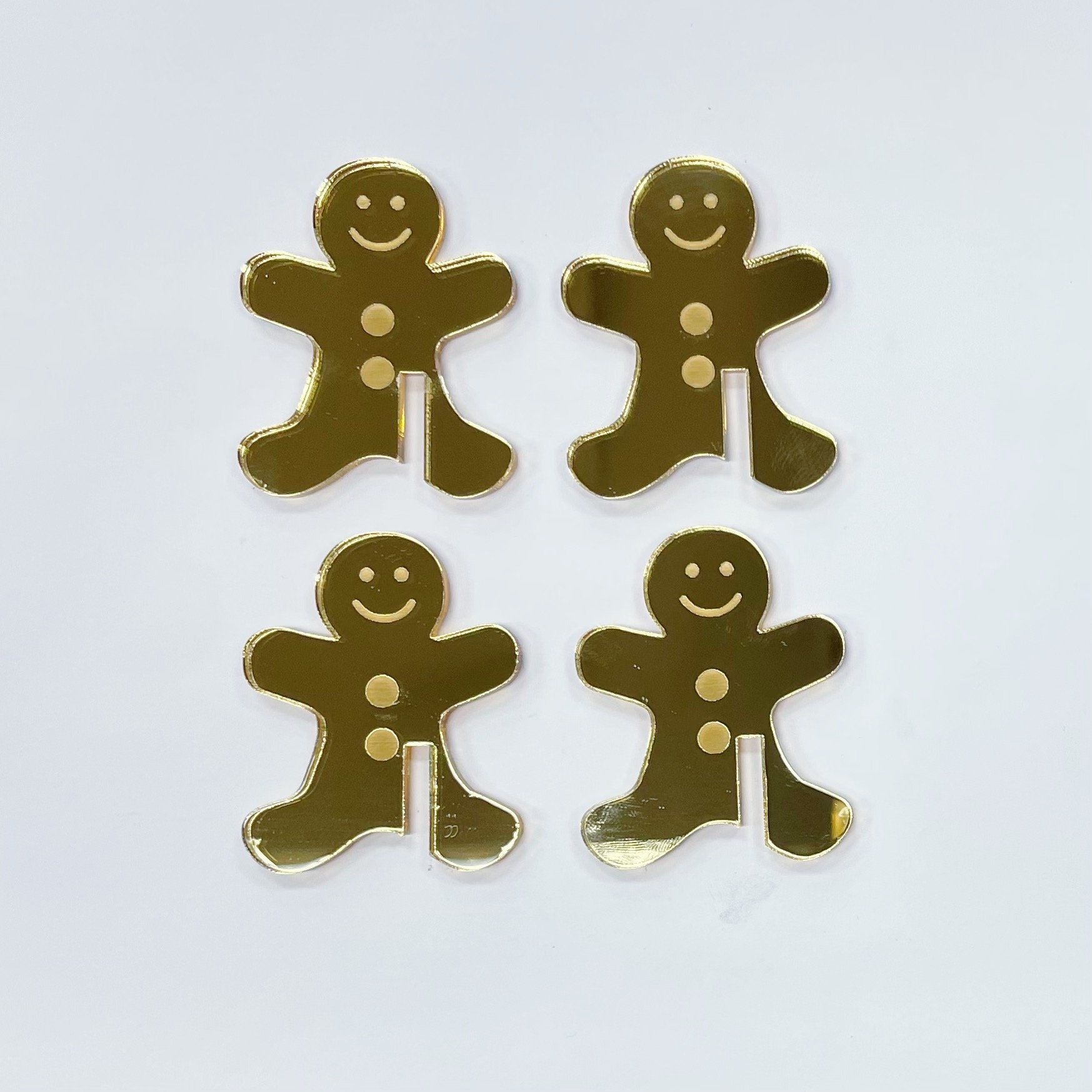 Golden Gingerbread Man Drink Tags