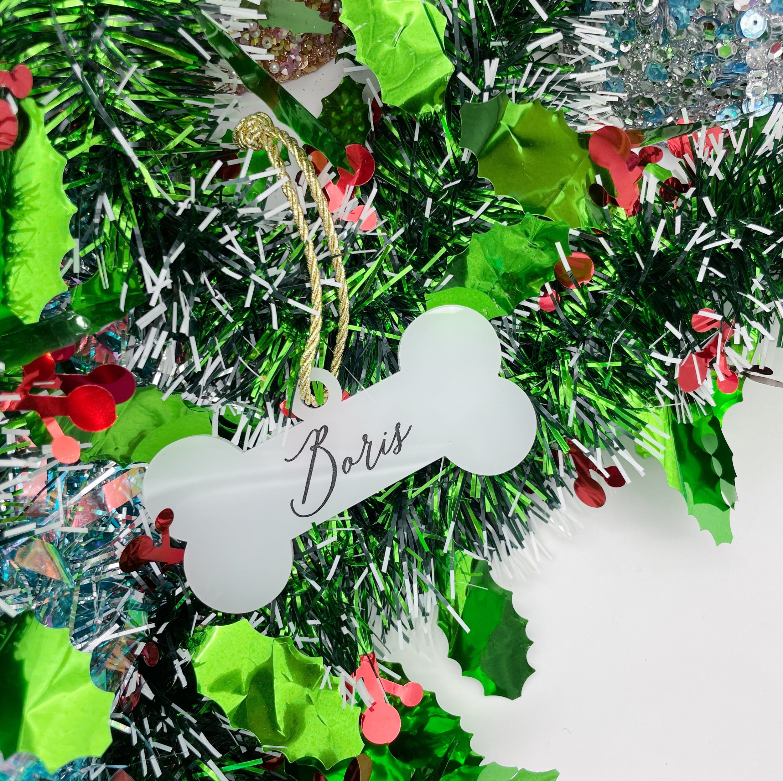 Custom Name Bone Ornament