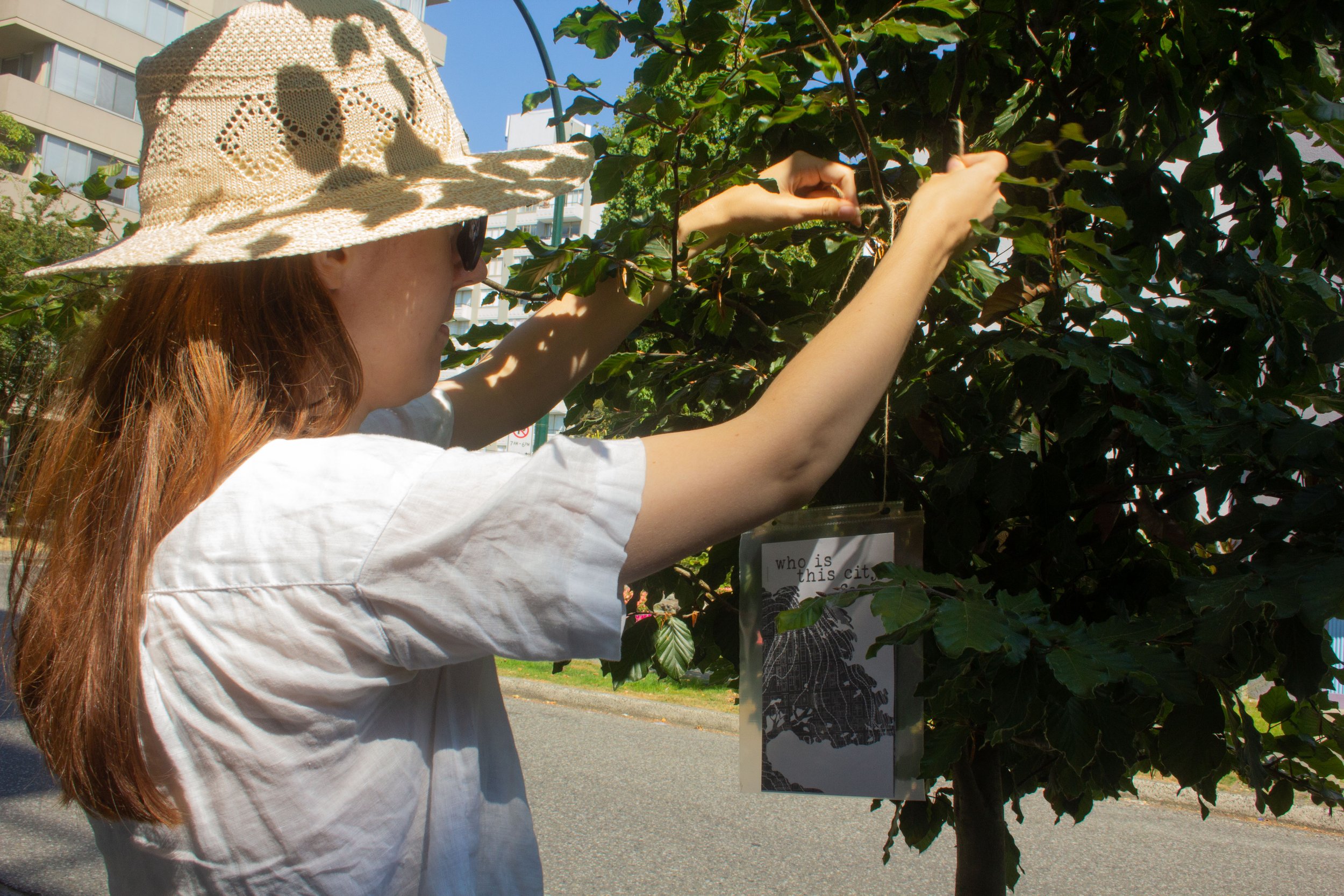 Paige Smith, Who is this city for? 2022, zine project distributed on neighbourhood street trees 3.jpg