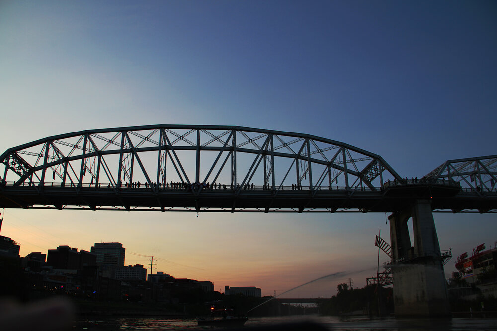  2020 9/11 Flag Tribute on Nashville Walking Bridge – 9/11 REMEMBERED 2020 – Photo: Cierra Mazzola – All Rights Reserved 