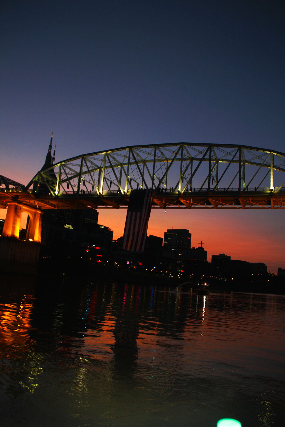  2020 9/11 Flag Tribute on Nashville Walking Bridge – 9/11 REMEMBERED 2020 – Photo: Cierra Mazzola – All Rights Reserved 