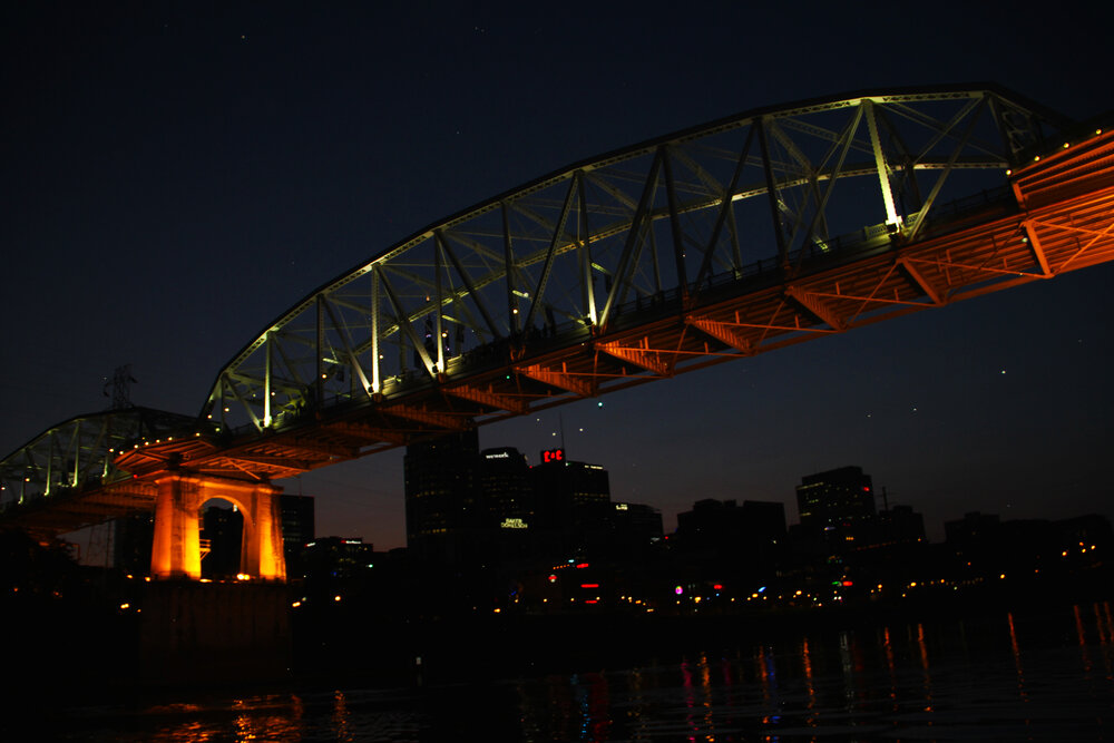  2020 9/11 Flag Tribute on Nashville Walking Bridge – 9/11 REMEMBERED 2020 – Photo: Cierra Mazzola – All Rights Reserved 