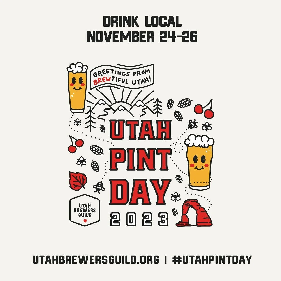 Life is so brew-tiful in Utah! And there&rsquo;s a lot of pretty dang good local beers in this state! So let&rsquo;s celebrate Utah Pint Day together next weekend with great beer and good friends! Make sure to try our new Tart Apple Sour with a caram