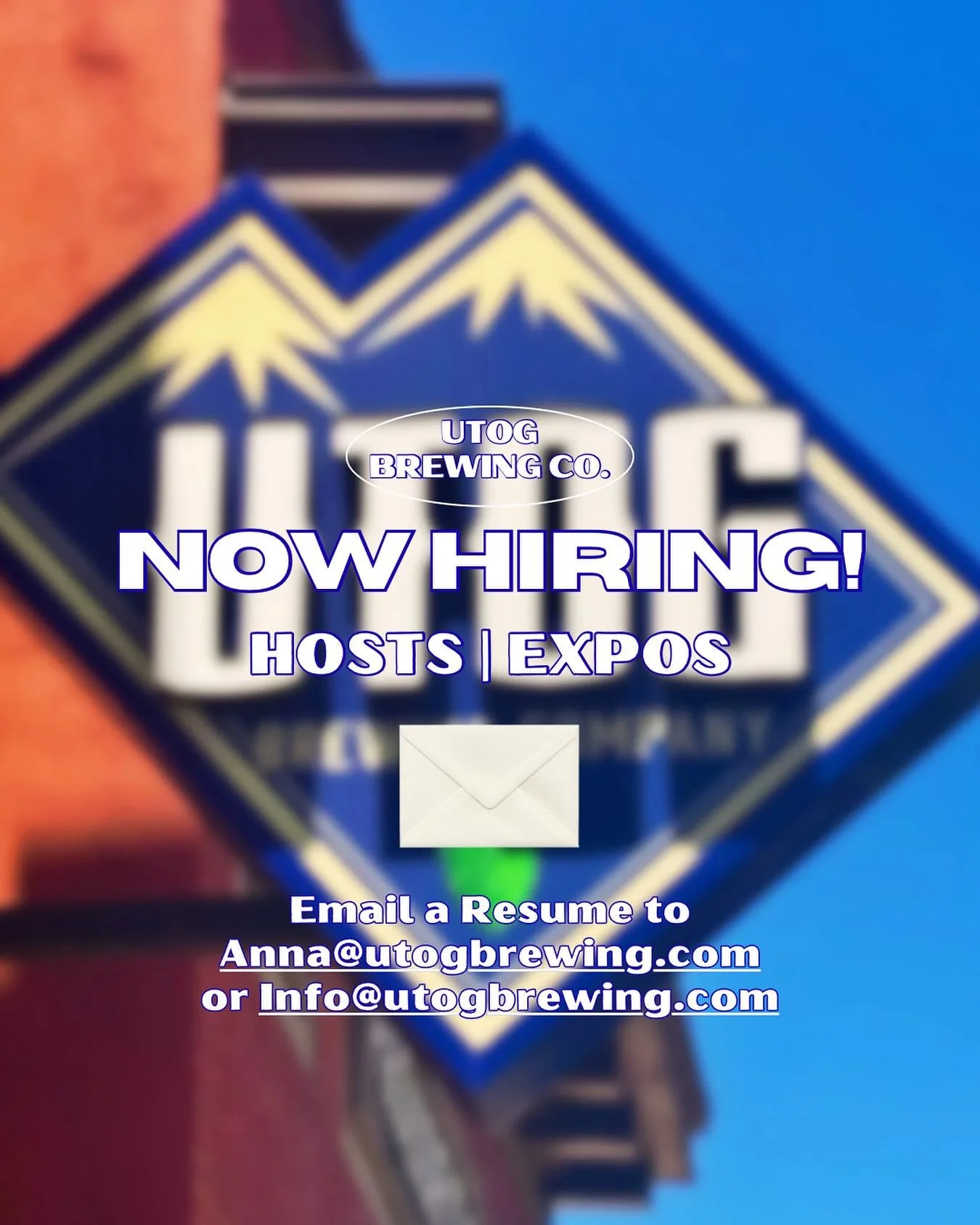 💥YOUR FAVORITE BREW SPOT IS HIRING, DON&rsquo;T MISS OUT ON THE JOB OF A LIFETIME🍻

UTOG Brewing is looking for some awesome hosts and expos to join our awesome team. If you love craft beer, meeting great people, and being part of a lively atmosphe