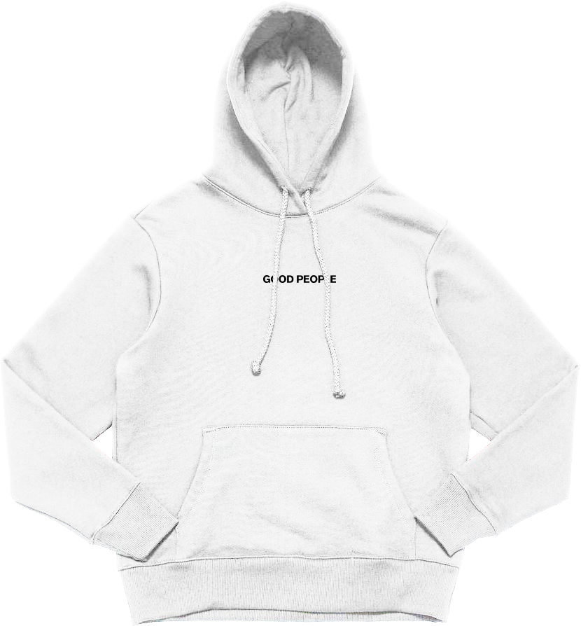 simple white hoodie