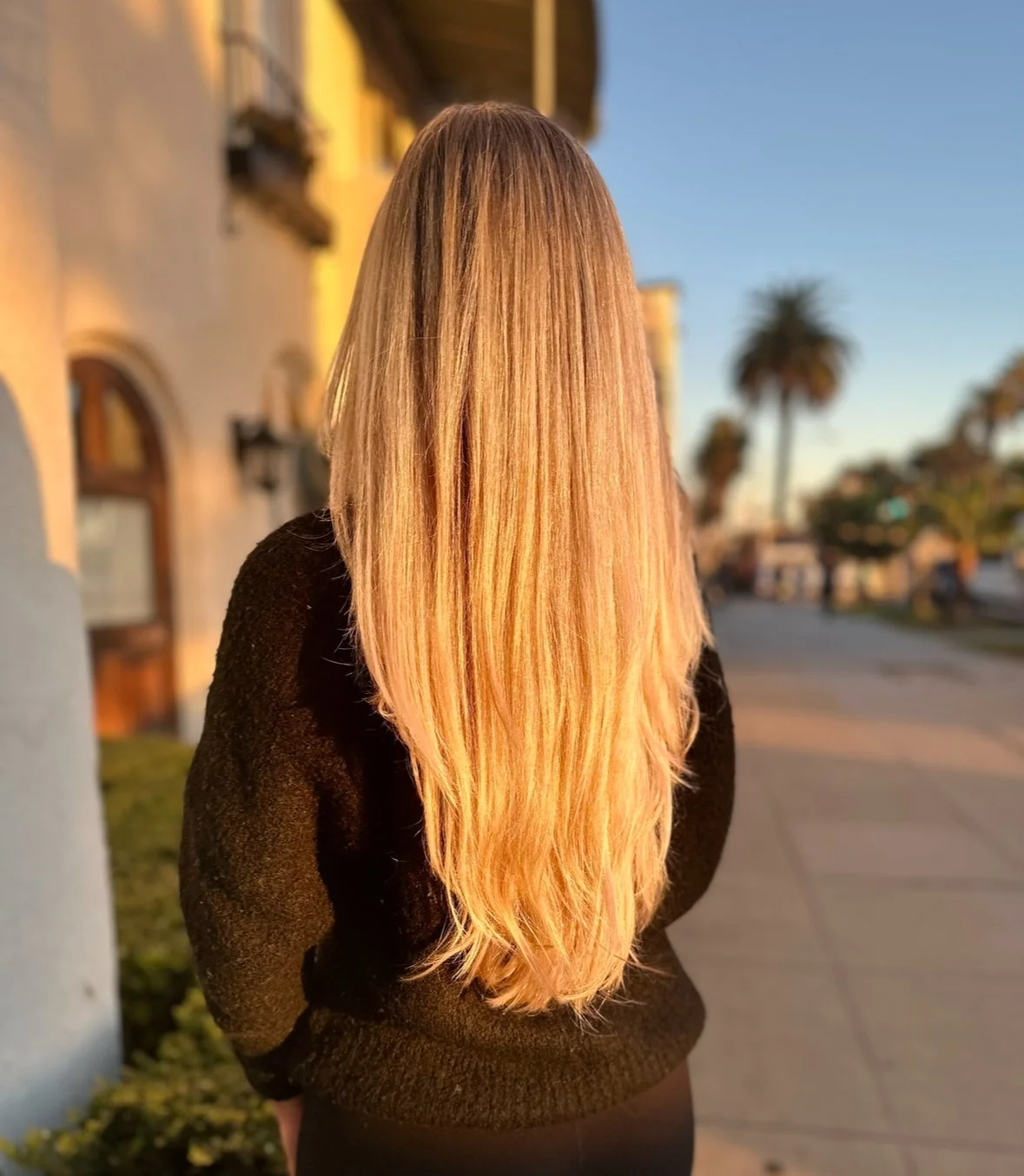 Before and after Slavic K-Tip hair extensions at Aiya Hair Salon
