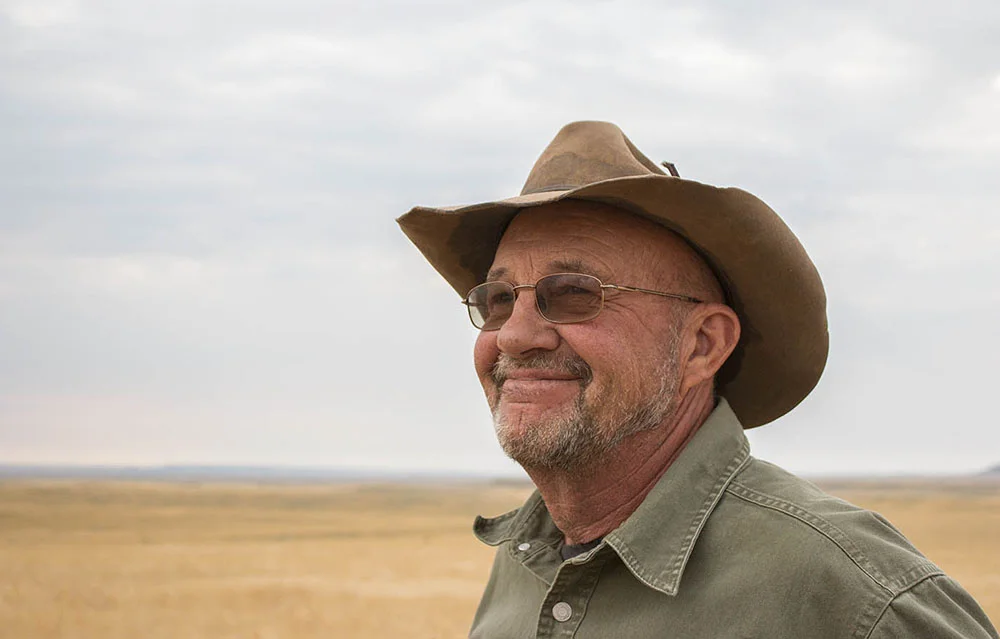 Third-generation rancher Steve Charter at his home in Shepherd, Montana.