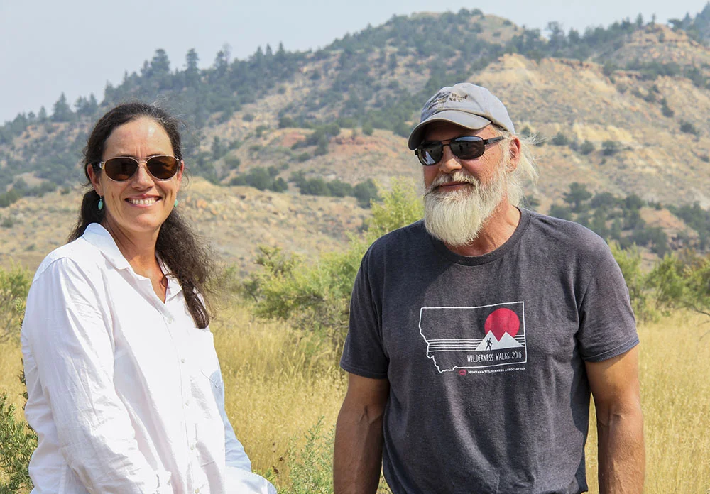 Jeanie and Terry outside of their home.