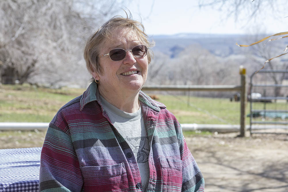   Carol Nash at Nash Farms in Carbon County, Montana.  